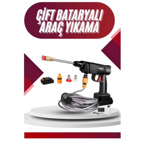 Oto Araba Yıkama Şarjlı Ve Yüksek Basınçlı Oto Yıkama Ve Sulama Tabancası