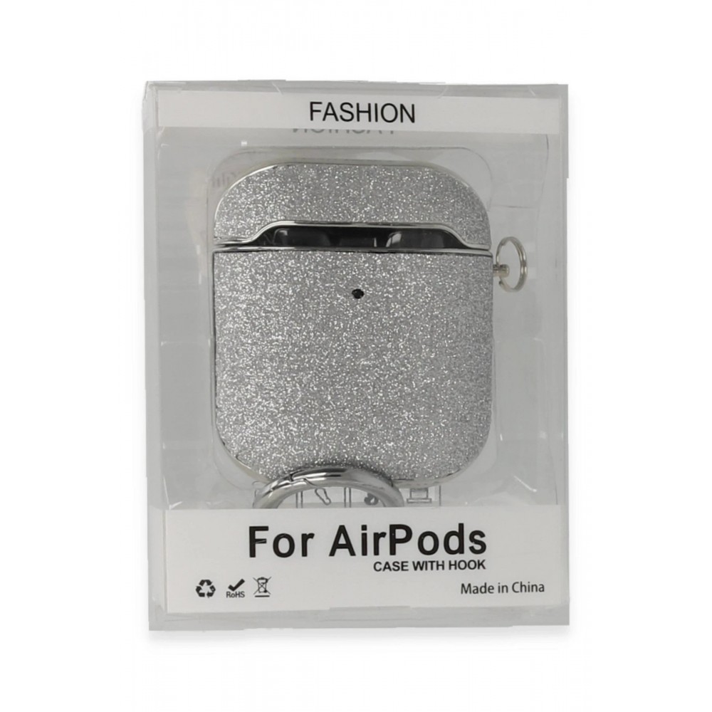 Airpods 2 (2.nesil) Spell Simli Kılıf - Gümüş-(5796)