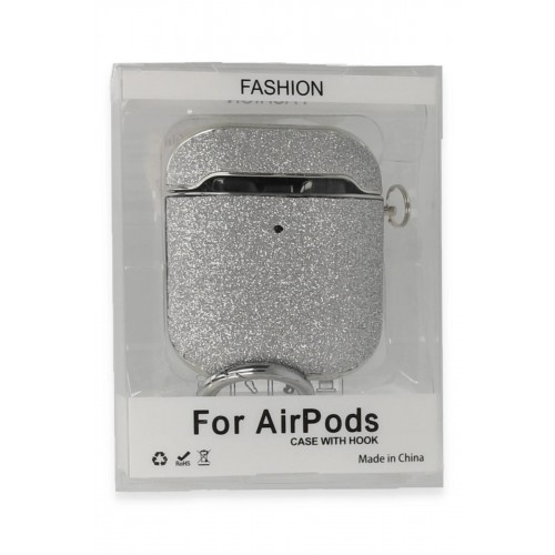 Airpods 2 (2.nesil) Spell Simli Kılıf - Gümüş-(5796)