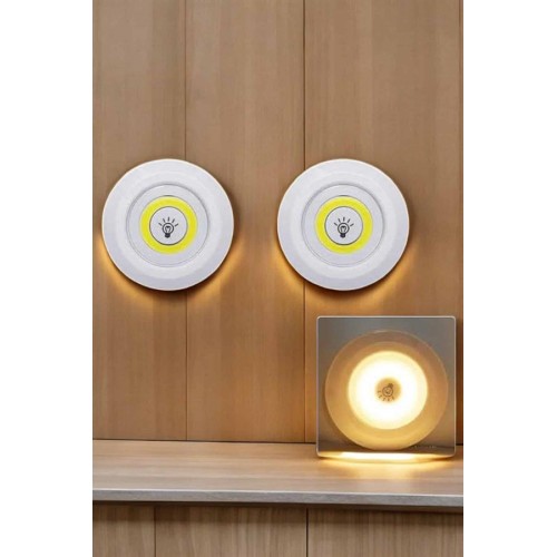 Mutfak Dolap Altı Işığı Uzaktan Kumandalı Yapışkanlı Kablosuz Pilli