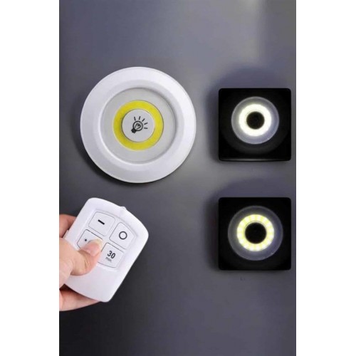 Mutfak Dolap Altı Işığı Uzaktan Kumandalı Yapışkanlı Kablosuz Pilli