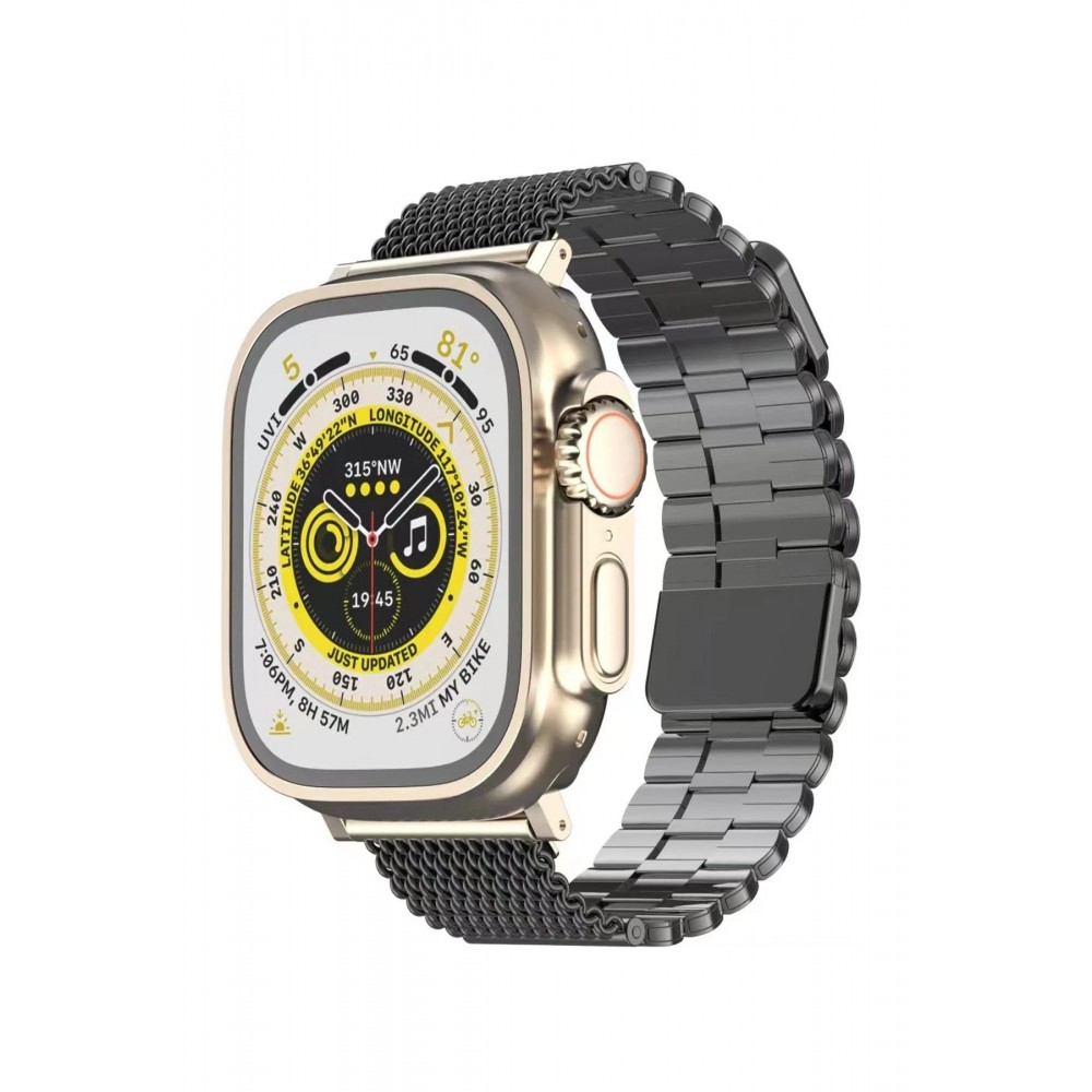 Apple Watch 42mm Ascend Metal Kordon - Gri-(5796)