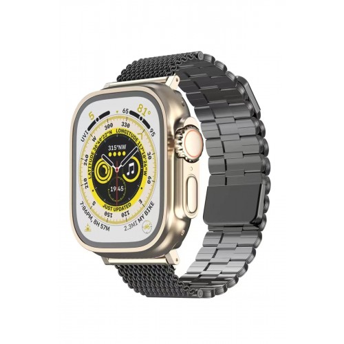 Apple Watch 42mm Ascend Metal Kordon - Gri-(5796)