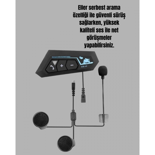 Motosiklet Sürüşleri İçin BT22 Kask Bluetooth Kulaklık Mikrofonlu