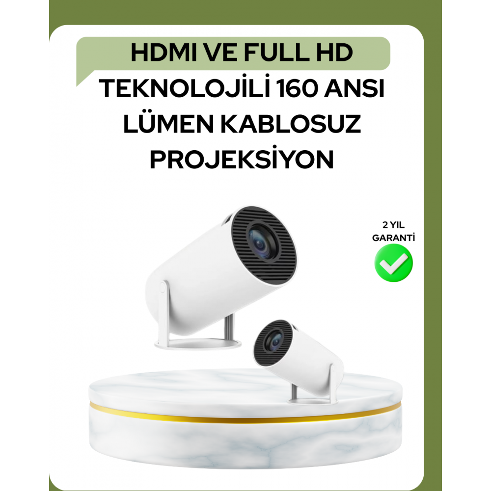 Ultra Pro Full HD ve 4K Destekli 130 İnç Projeksiyon Cihazı
