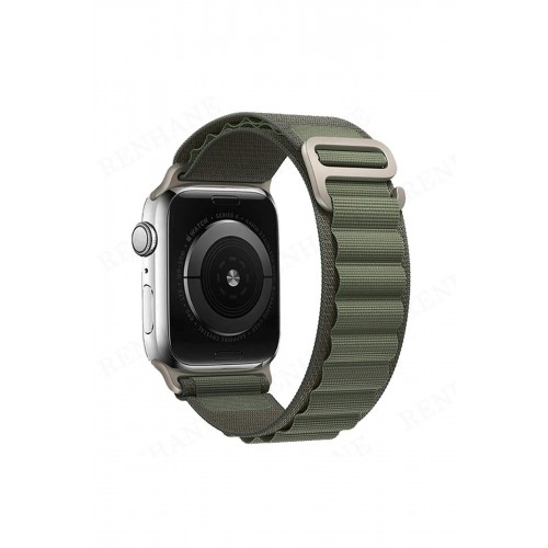 Apple Watch 38mm Mountain Kordon - Yeşil-(5796)