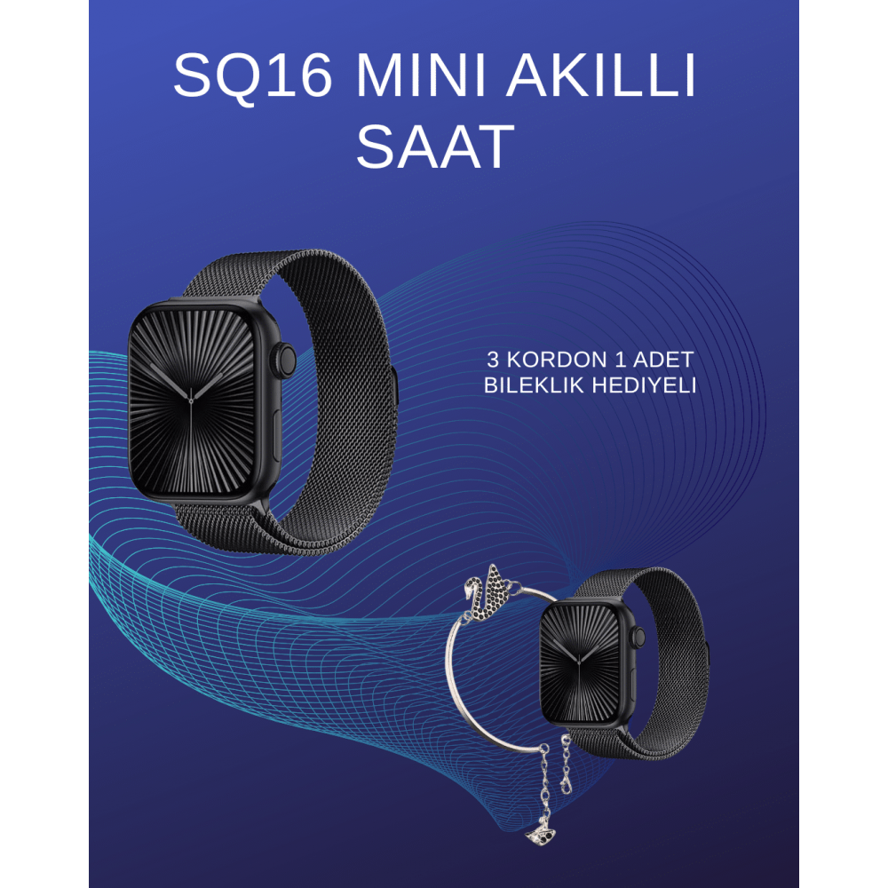 SQ-16 Mini Series 10 Akıllı Saat | Spor Modları Bildirim ve Müzik Kontrolü
