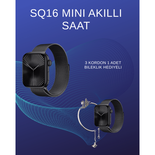 SQ-16 Mini Series 10 Akıllı Saat | Spor Modları Bildirim ve Müzik Kontrolü