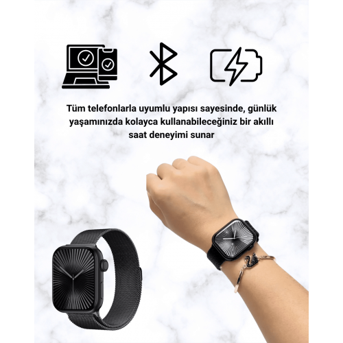 SQ-16 Mini Series 10 Akıllı Saat | Spor Modları Bildirim ve Müzik Kontrolü