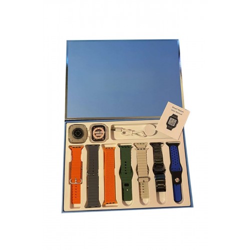 7 Kordonlu Unisex Akıllı Saat Çoklu Kordon Seçeneği Amoled Ekran