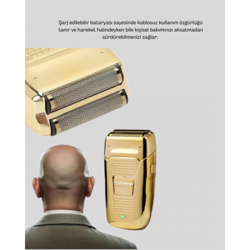 Profesyonel Erkek Tıraş Makinesi Islak Kuru Kullanım ve Şarjlı Sistem