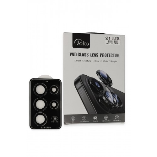 Samsung Galaxy S24 Ultra PVD Metal Kamera Lens - Siyah-(5796)