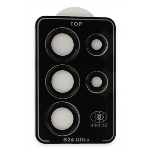 Samsung Galaxy S24 Ultra PVD Metal Kamera Lens - Siyah-(5796)