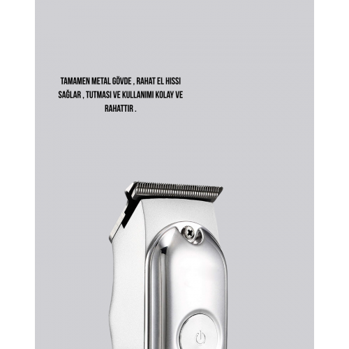 Saç ve Sakal Kesme Makinesi – Şarjlı Profesyonel Performans Ayarlanabilir Uzunluk