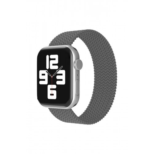 Apple Watch 42mm Ayarlı Solo Silikon Kordon - Gri-(5796)