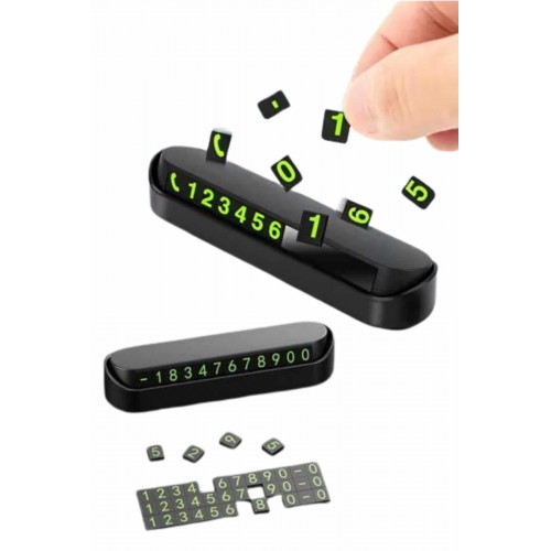 Araç İçi Numaratör Numaralık Oto Cam Kartı Fosforlu Numaratör