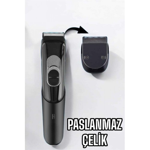 Saç Sakal Vücut Şarjlı Kablosuz Tıraş Makinesi Profesyonel Paslanmaz Çelik