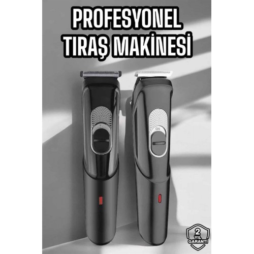 Saç Sakal Vücut Şarjlı Kablosuz Tıraş Makinesi Profesyonel Paslanmaz Çelik