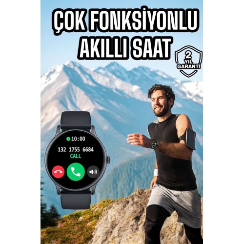 Akıllı Saat Çok Fonksiyonlu Sesli Görüşme NFC Uyumlu Amoled Ekran