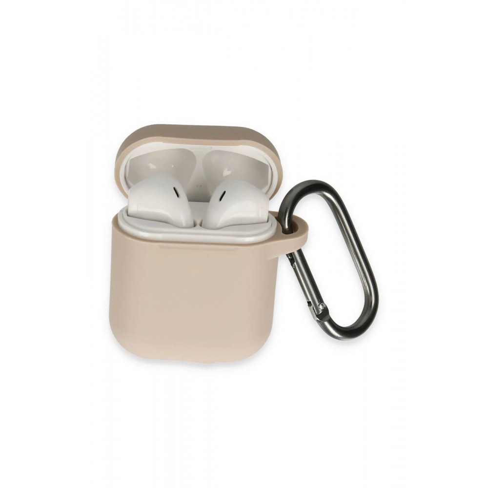 Airpods 2 (2.nesil) Hang Kılıf - Pudra-(5796)