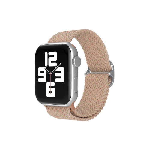 Apple Watch 42mm Star Kordon - Benekli Pudra-(5796)