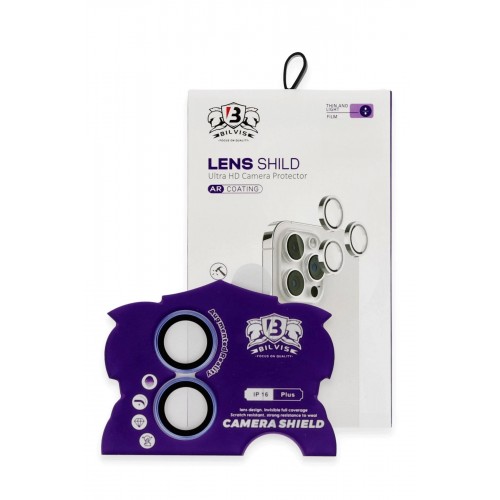 iPhone 16 Bilvis Titan Kamera Lens - Mavi-(5796)