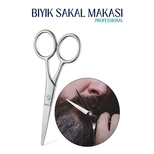 Turk Bıyık Sakal Düzeltme Makası 12 cm Biagio Bianchi Design