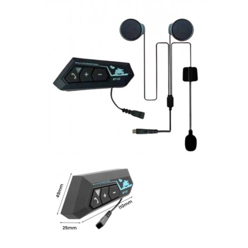 Bluetooth Kask Kulaklığı Intercom 5.0 Bluetooth Android ve İOS Uyumlu