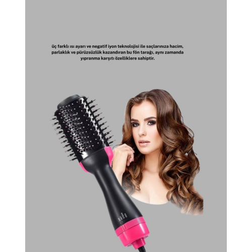 1200W Fön Tarağı – 3 Isı Ayarı Negatif İyonlu Hızlı ve Pürüzsüz Sonuç
