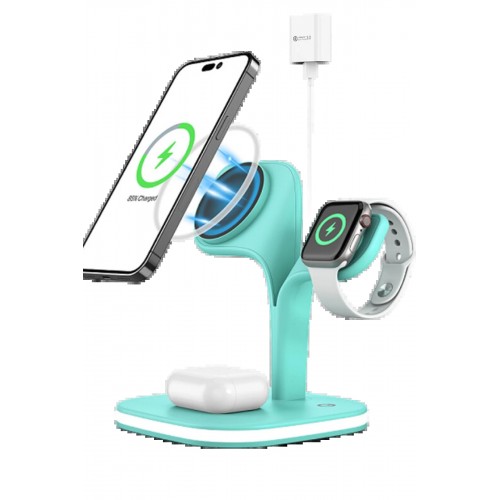YM-UD22 Kablosuz Şarj Masaüstü Set - Yeşil-(5796)
