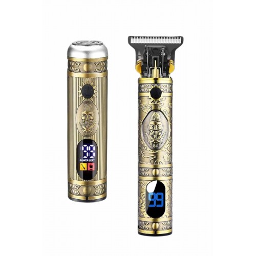 Profesyonel Saç Sakal Vücut Kulak ve Burun Tıraş Makinesi 3 Başlıklı