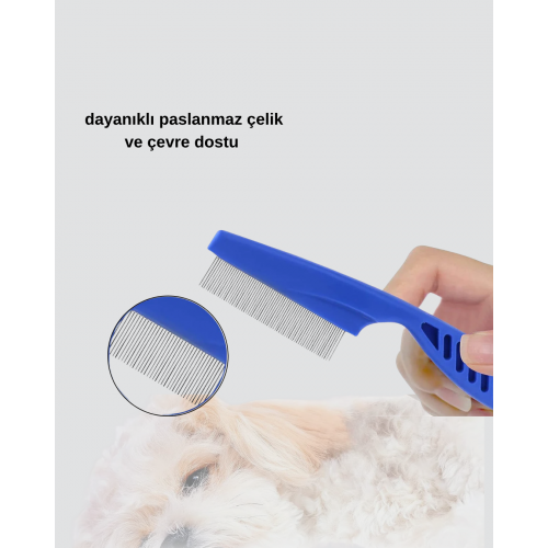 4’lü Evcil Hayvan Tüy Temizleme Seti – Paslanmaz ÇelikPlastik Pratik ve Hijyenik Bakım