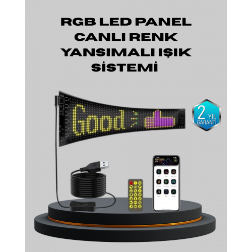 5V USB Akıllı Piksel LED Panel – Mobil Uygulama Kontrollü Renkli Işık Efektli