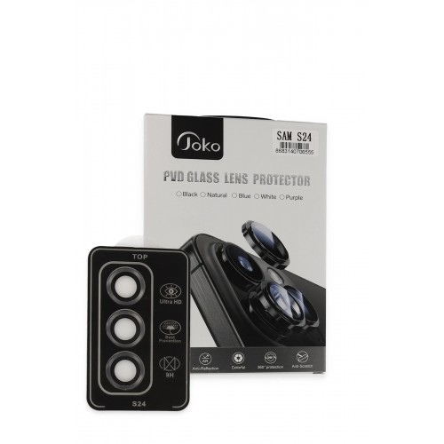 Samsung Galaxy S24 PVD Metal Kamera Lens - Titan Gri-(5796)