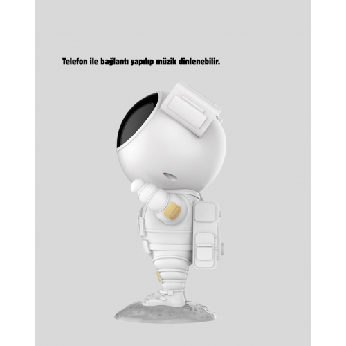 Bluetooth Müzikli Astronot Projeksiyon Lambası Yıldız ve Ay Efektli Bluetooth Müzikli Astronot Projeksiyon Lambası Yıldız ve Ay Efektli