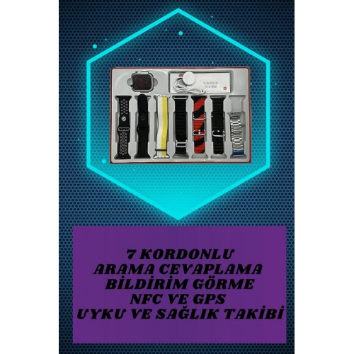 Dijital Göstergeli Powerbank Kablosuz Kulaklık ve 7 Kordonlu Yeni Nesil Akıllı Saat Dokunmatik Kontrol Dijital Göstergeli Powerbank Kablosuz Kulaklık ve 7 Kordonlu Yeni Nesil Akıllı Saat Dokunmatik Kontrol