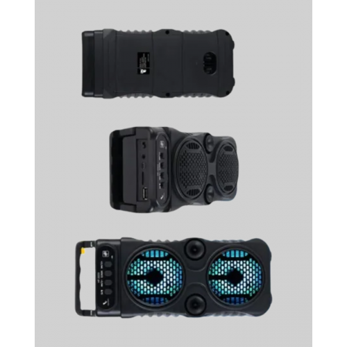 Kablosuz LED Işıklı Bluetooth Hoparlör – FM Radyolu Mikrofon Girişli