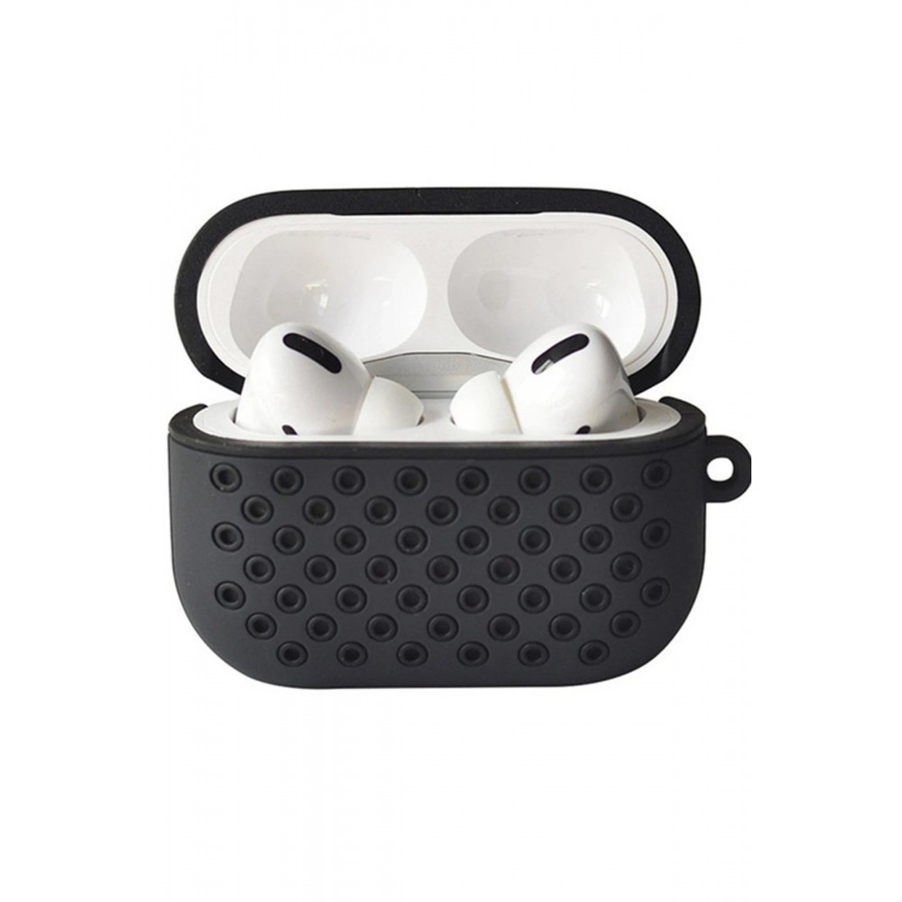 Airpods Pro 2 (2.nesil) Spor Delikli Kılıf - Siyah-Siyah-(5796)