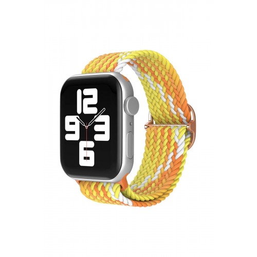 Apple Watch 42mm Star Kordon - Turuncu-Sarı-(5796)