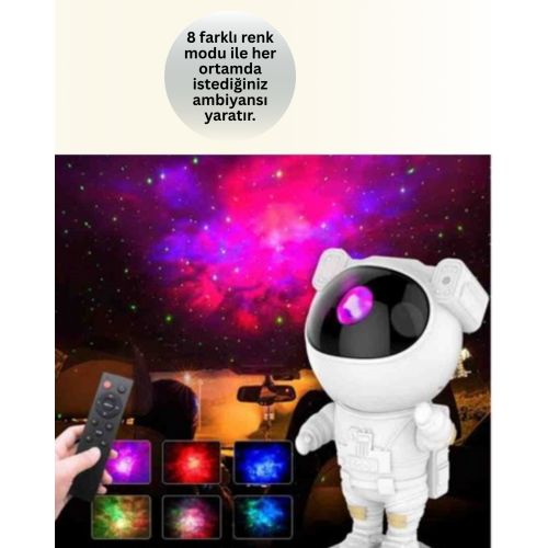 Ayarlanabilir Parlaklık ve Zamanlayıcı Modlu Astronot Lamba