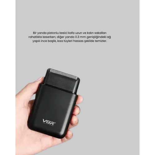 Elektrikli Tıraş Makinesi Çift Başlıklı Ultra İnce Tasarım