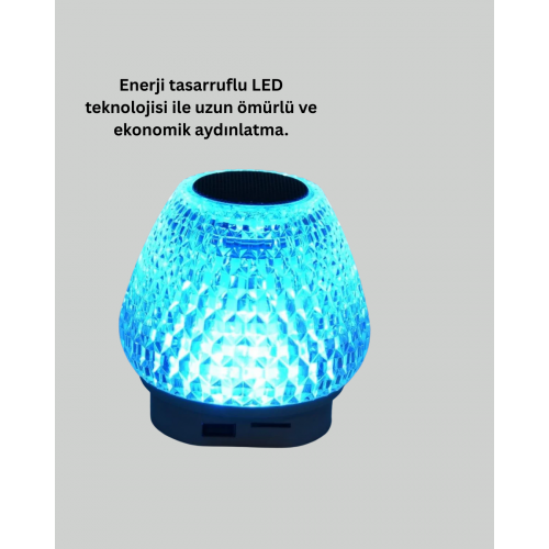 Kristal Tasarımlı Kablosuz Bluetooth 5.1 Hoparlör