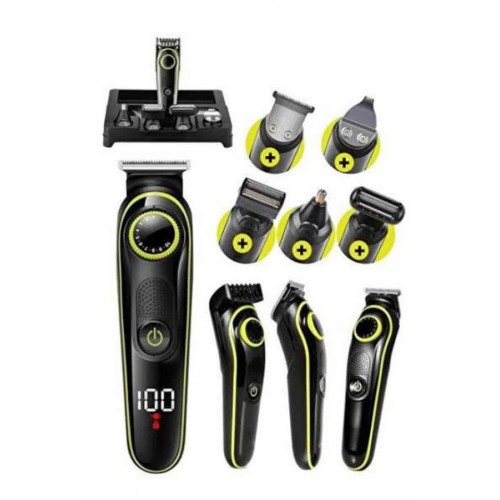Unısex Çok Fonksiyonlu Bakım Seti Led Göstergeli Tıraş Makinesi Saç Sakal Vücut