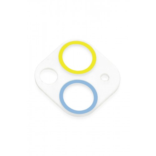 iPhone 13 Mini Renkli Kamera Lens Koruma Cam - Sarı-Mavi-(5796)