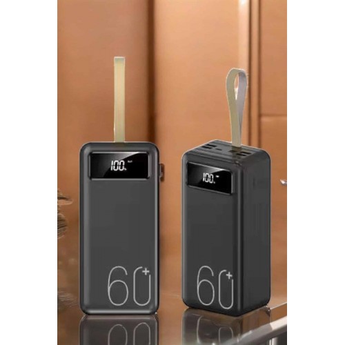 Powerbank 60.000 Mah Hızlı Şarj 4 Çıkışlı Uzun Şarj Süreli Dijital Göstergeli