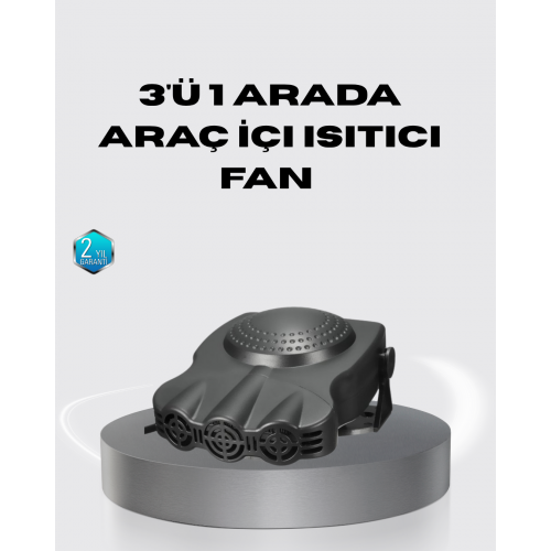 150W Araç İçi Isıtıcı ve Fan Kompakt Tasarım ve Hızlı Isıtma Özellikli