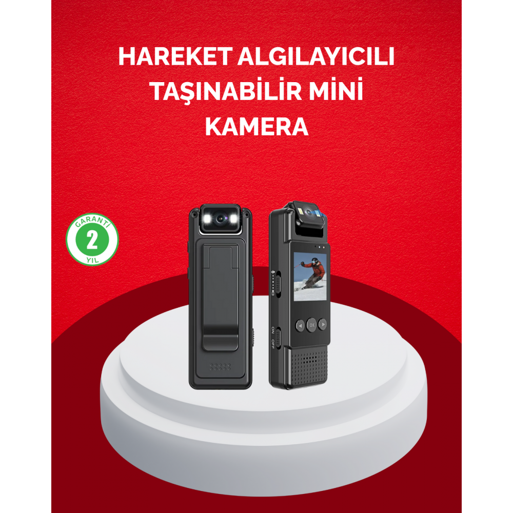 Mini Kamera 1080P Full HD Taşınabilir Güvenlik ve Kayıt Cihazı