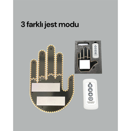 Yüksek Görünürlüklü Otomobil Jest Işığı – 3 Modlu LED Arka Cam Aksesuarı Pratik ve Eğlenceli