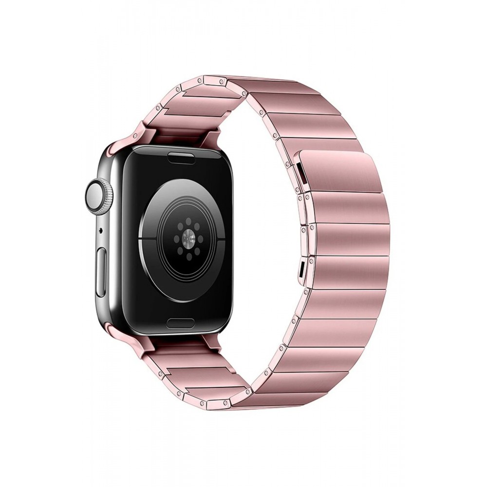 Apple Watch 38mm KR404 Huks Kordon - Rose Gold-(5796)
