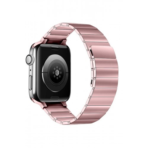 Apple Watch 38mm KR404 Huks Kordon - Rose Gold-(5796)